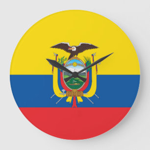 Ecuador (Ecuadoriansk) Flagga Stor Klocka
