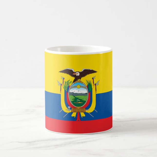 Ecuador (ecuadorianska Flagga) Kaffemugg (Center)