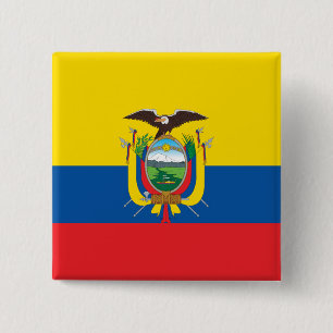 Ecuador (ecuadorianska Flagga) Knapp