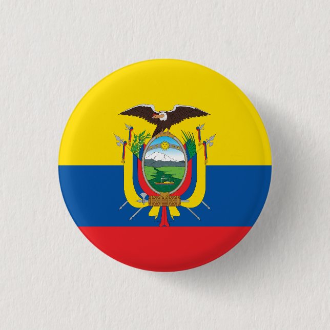 Ecuador (ecuadorianska Flagga) Knapp (Framsida)