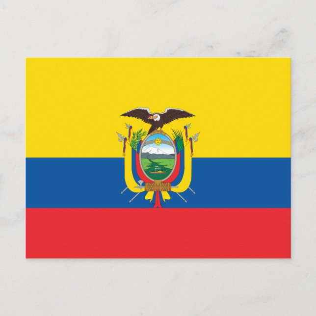 Ecuador (ecuadorianska Flagga) vykort (Framsida)