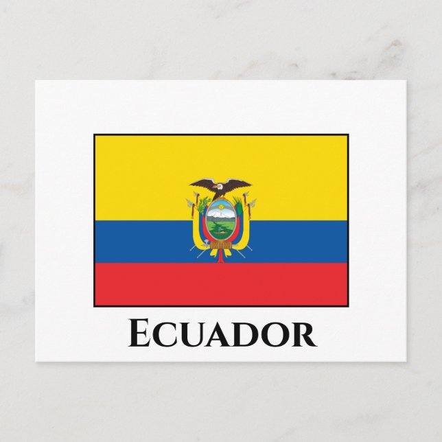Ecuador (ecuadorianska Flagga) Vykort (Framsida)