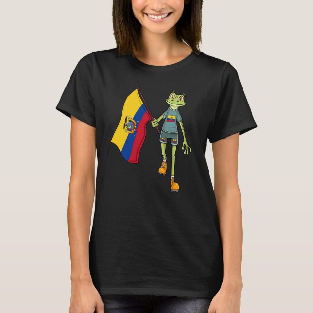 Ecuador Fan Frog T Shirt (Framsida)