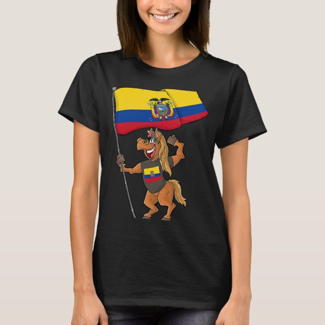 Ecuador Fan Horse T Shirt (Framsida)