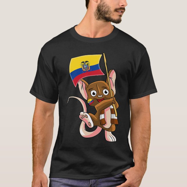 Ecuador Fan Mouse T Shirt (Framsida)