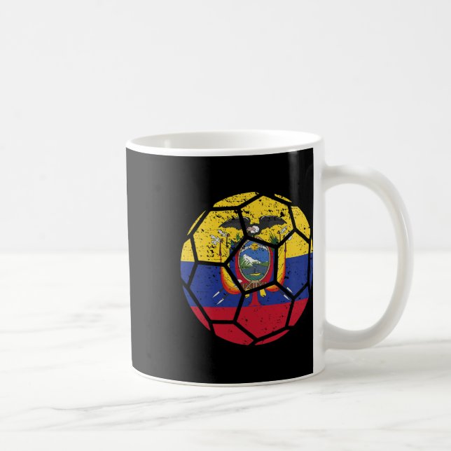 Ecuador Fans Ecuador Flagga Värld Fotboll Tröja Fo Kaffemugg (Höger)