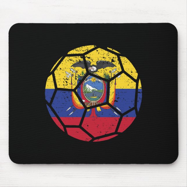 Ecuador Fans Ecuador Flagga Värld Fotboll Tröja Fo Musmatta (Framsidan)