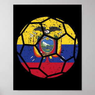 Ecuador Fans Ecuador Flagga Värld Fotboll Tröja Fo Poster