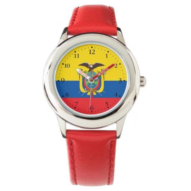 Ecuador Flagga Armbandsur (Framsida)