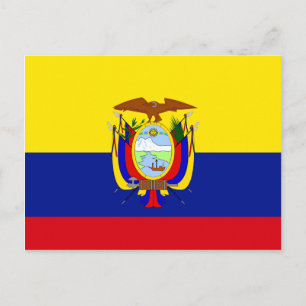 Ecuador Flagga av hög kvalitet Vykort