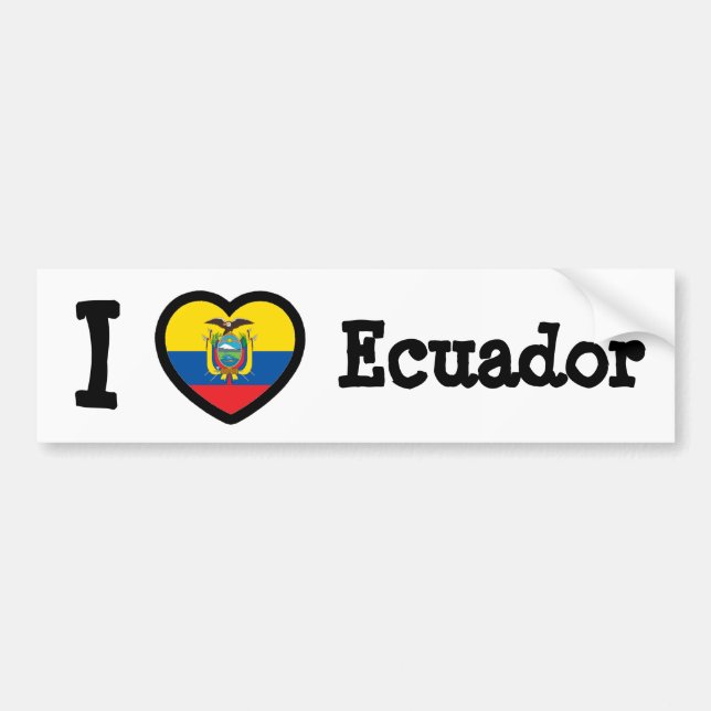 Ecuador Flagga Bildekal (Framsidan)
