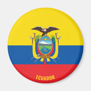 Ecuador Flagga Charming Patriotic Magnet