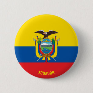 Ecuador Flagga Cute Patriotic Knapp