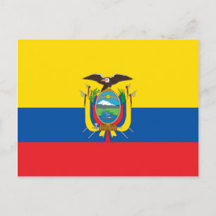 Ecuador Flagga EC Vykort