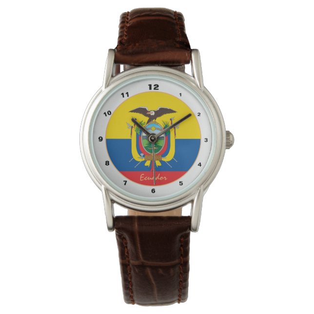 Ecuador Flagga, Ecuador trendig mode /design watch Armbandsur (Framsida)