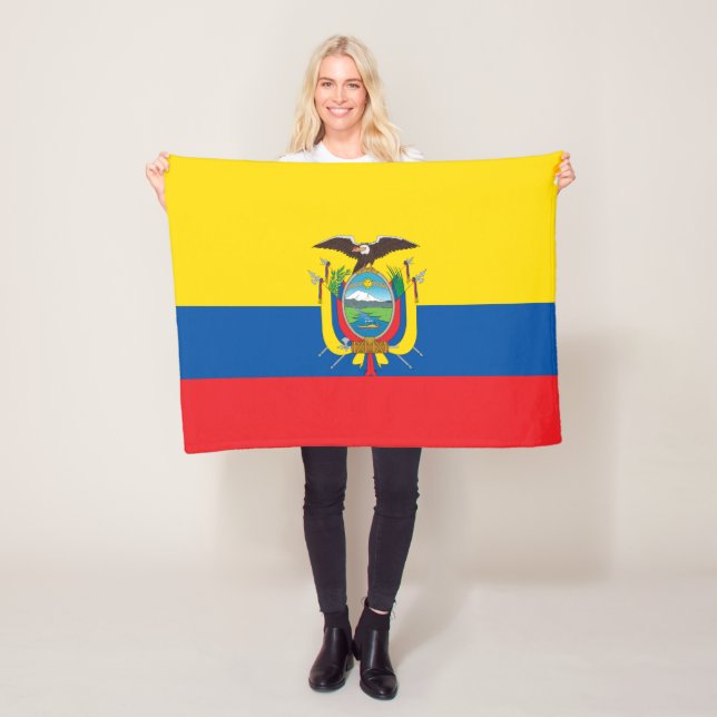 Ecuador Flagga Fleecefilt (På plats)