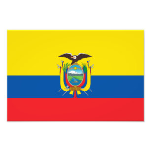 Ecuador Flagga Fototryck