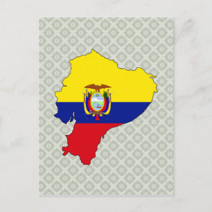 Ecuador Flagga fullt storlek Vykort