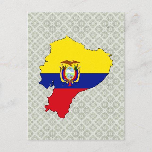 Ecuador Flagga fullt storlek Vykort (Framsida)