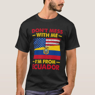 Ecuador Flagga, halvamerikan, halvecuadorianska T Shirt