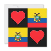 Ecuador Flagga Heart Patriotic Ecuadorian Hälsning