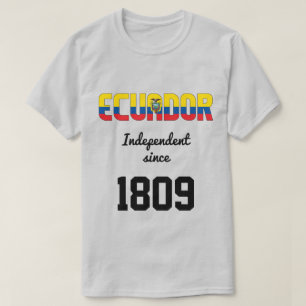 Ecuador Flagga Independence Firande T Shirt