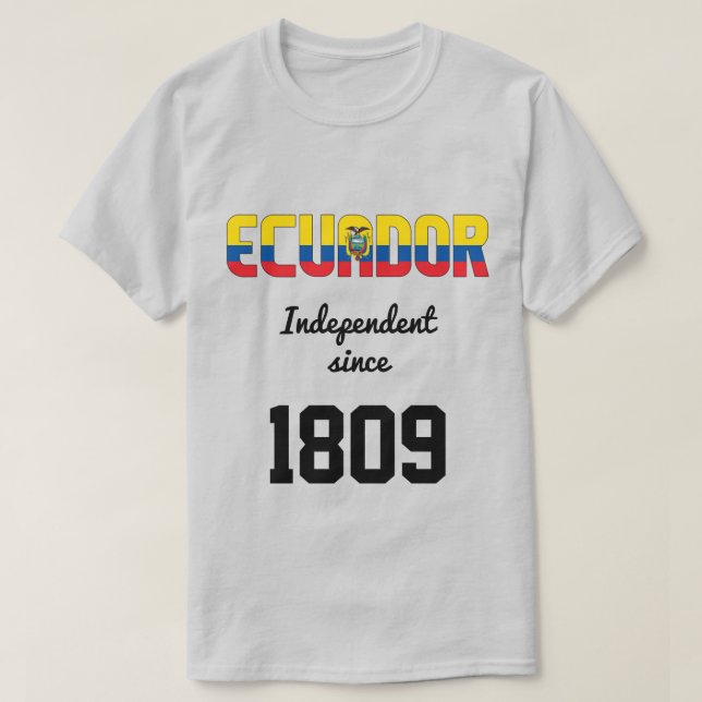 Ecuador Flagga Independence Firande T Shirt (Design framsida)