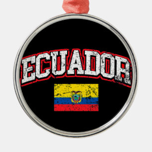 Ecuador Flagga Julgransprydnad Metall