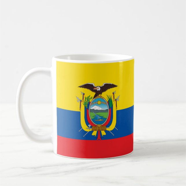 Ecuador Flagga Kaffemugg (Vänster)