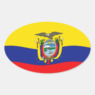 Ecuador Flagga Klistermärke