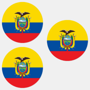 Ecuador Flagga Klistermärke