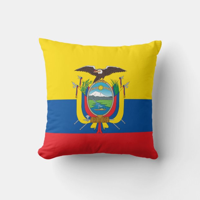 Ecuador Flagga Kudde (Framsida)