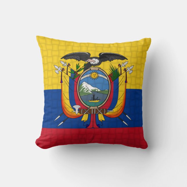 Ecuador flagga kudde (Framsida)