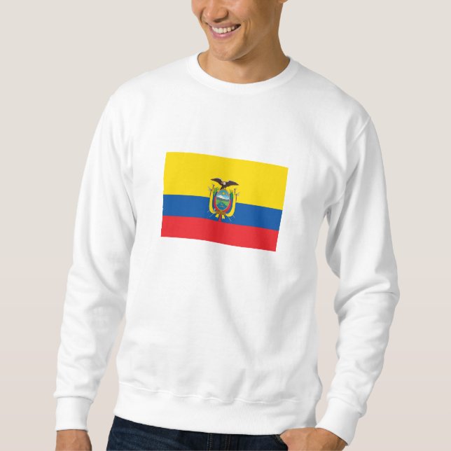 Ecuador Flagga Lång Ärmad Tröja (Framsida)