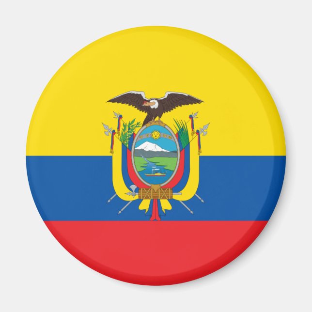 Ecuador Flagga Magnet (Framsidan)