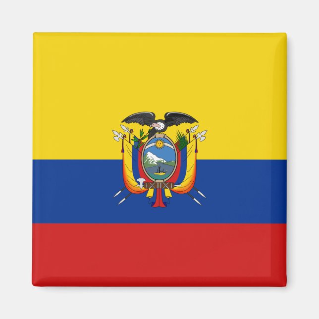 Ecuador Flagga Magnet (Framsidan)