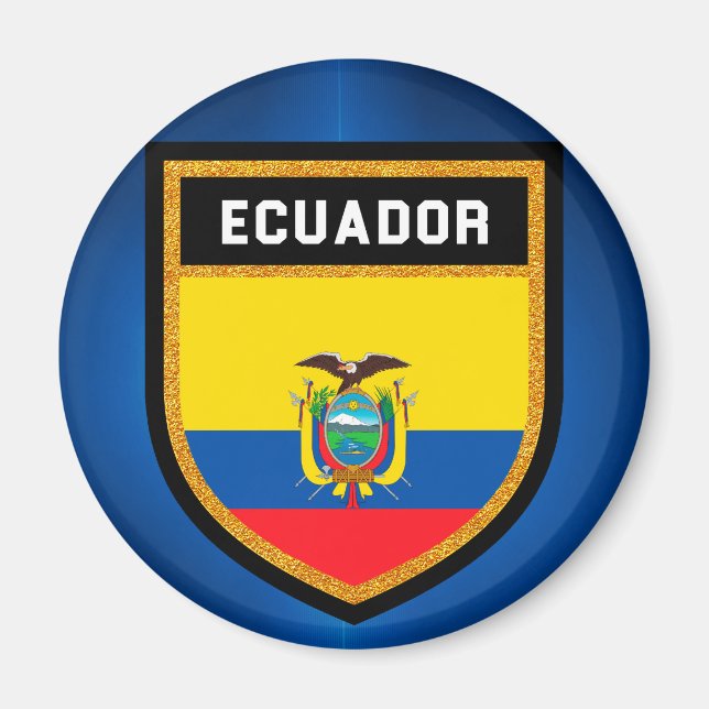Ecuador Flagga Magnet (Framsidan)