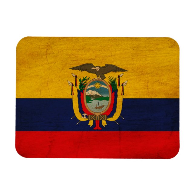 Ecuador Flagga Magnet (Horisontell)