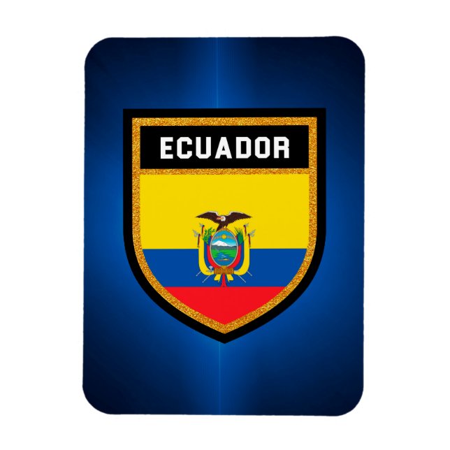 Ecuador Flagga Magnet (Vertikal)