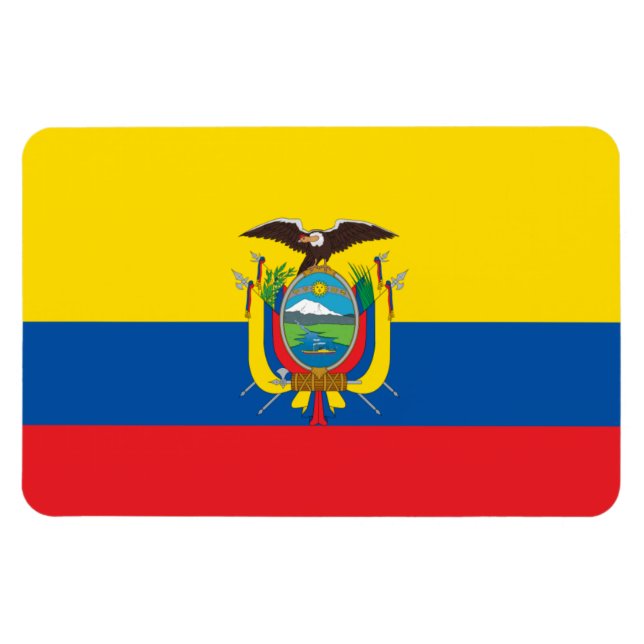 Ecuador Flagga Magnet (Horisontell)