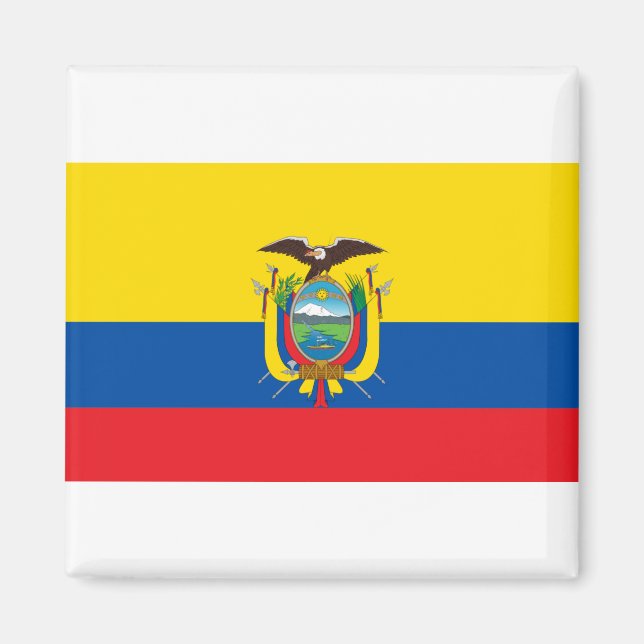Ecuador Flagga Magnet (Framsidan)