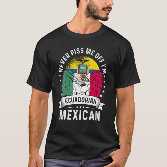 Ecuador Flagga Mexiko Grown Humor Citizen Pride T Shirt (Framsida)