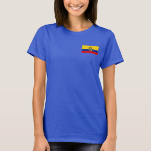 Ecuador Flagga och Karta dk T-Shirt