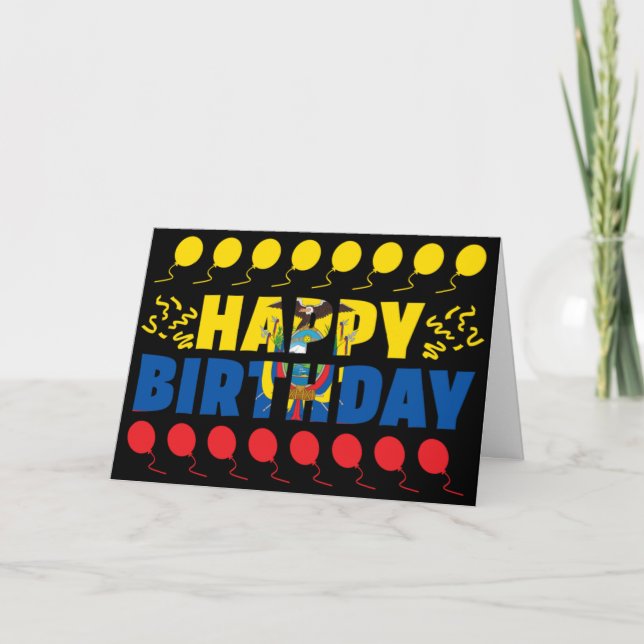 Ecuador Flagga Patriotic Birthday Kort (Framsida)