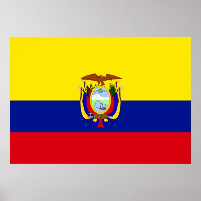 Ecuador Flagga Poster (Framsidan)