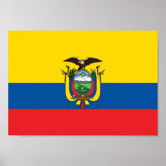 Ecuador Flagga Poster (Framsidan)
