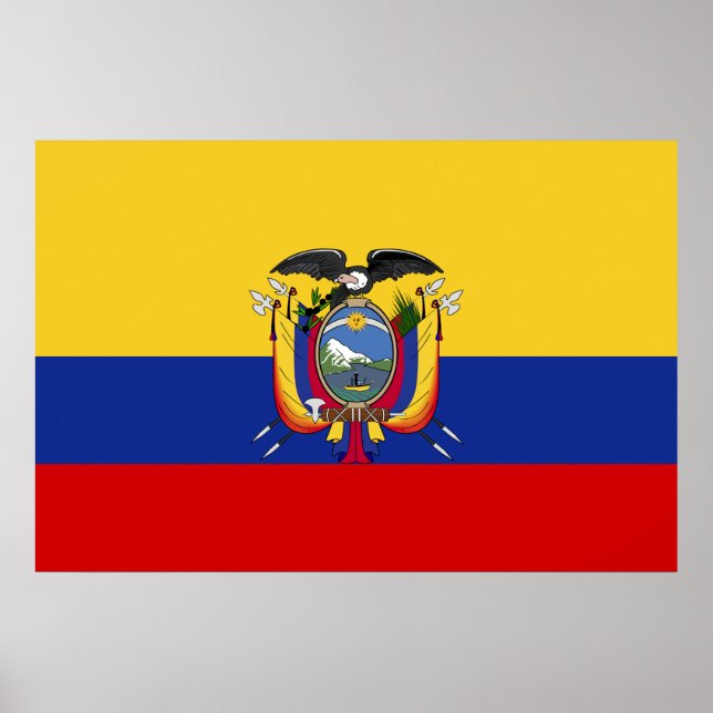 Ecuador Flagga Poster (Framsidan)