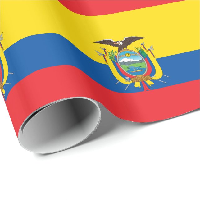 Ecuador Flagga Presentpapper (Rullad Hörn)