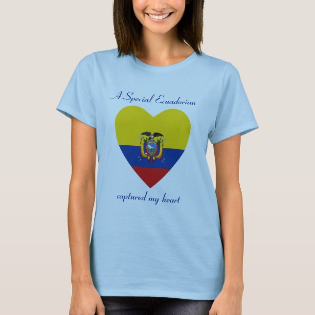 Ecuador Flagga Sötnos T-Shirt (Framsida)