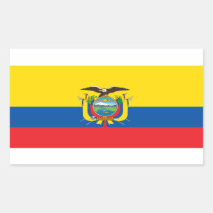 Ecuador* Flagga Sticker Bendera de Ecuador Rektangulärt Klistermärke
